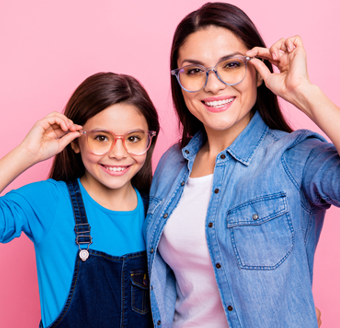 Mother and daughter with new glasses from Professional Eye Care