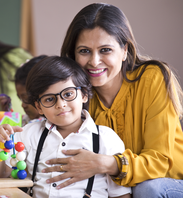 Eastern Indian woman with child