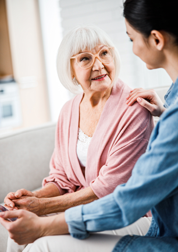 Senior citizen lady receiving care at Professional Eye Care Center of Greenbelt, MD